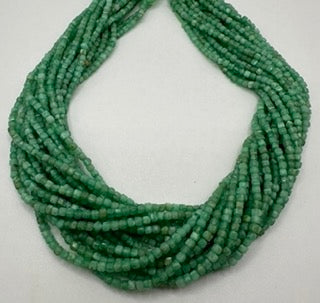 chrysoprase facetted cube 3mm