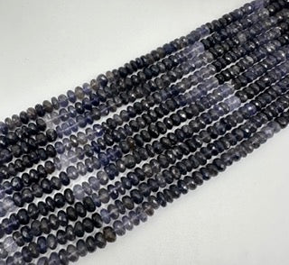 Iolite facetted roundel 8mm
