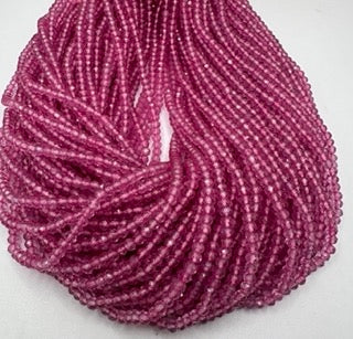 Pink topaz facetted round