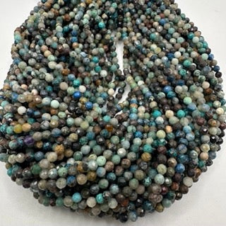 chrysocolla facetted round
