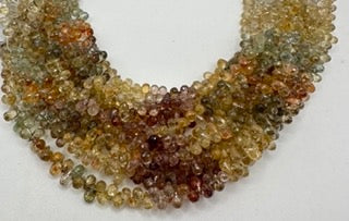multi zircon facetted tear drop