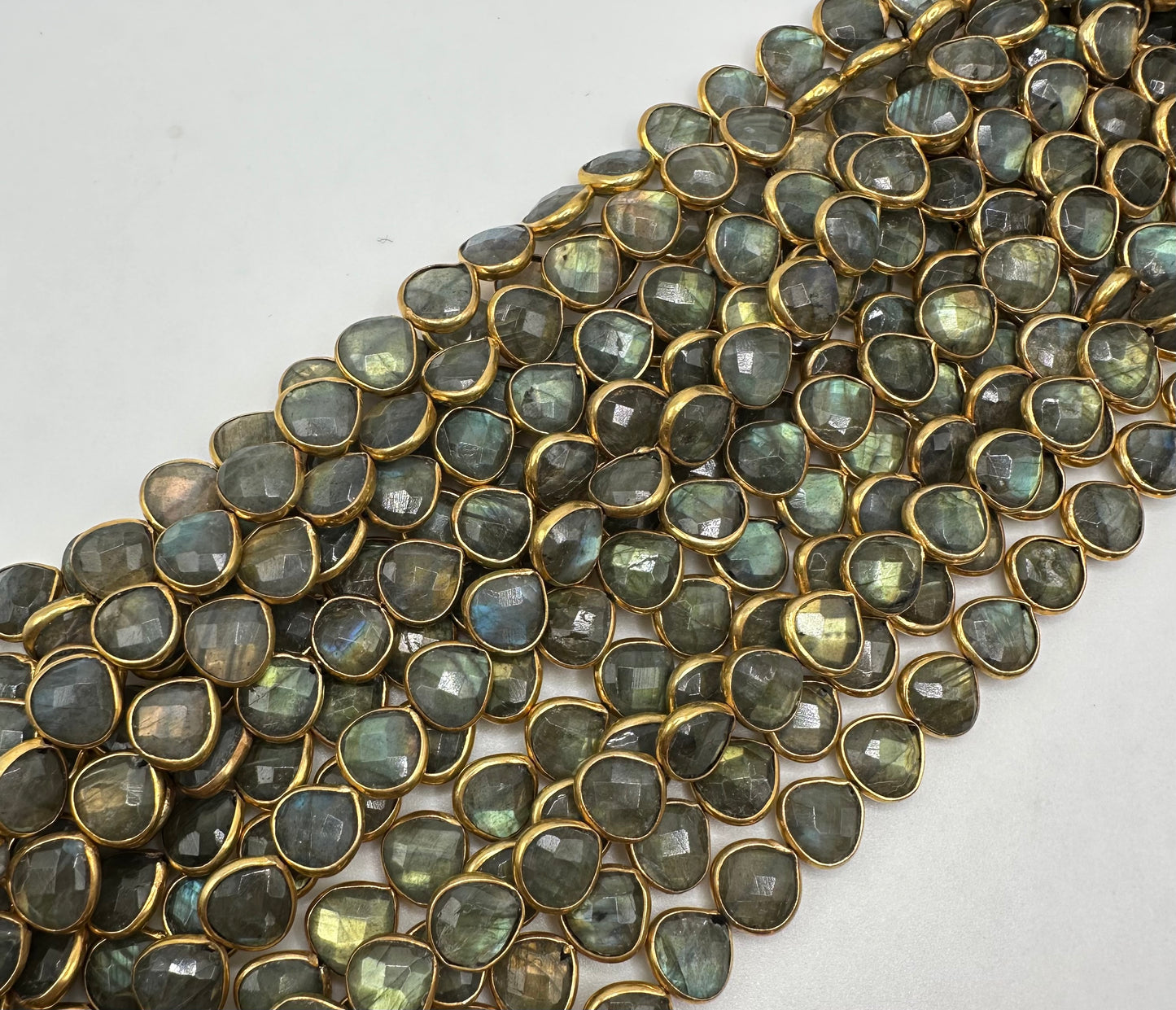 Labradorite facetted HEART