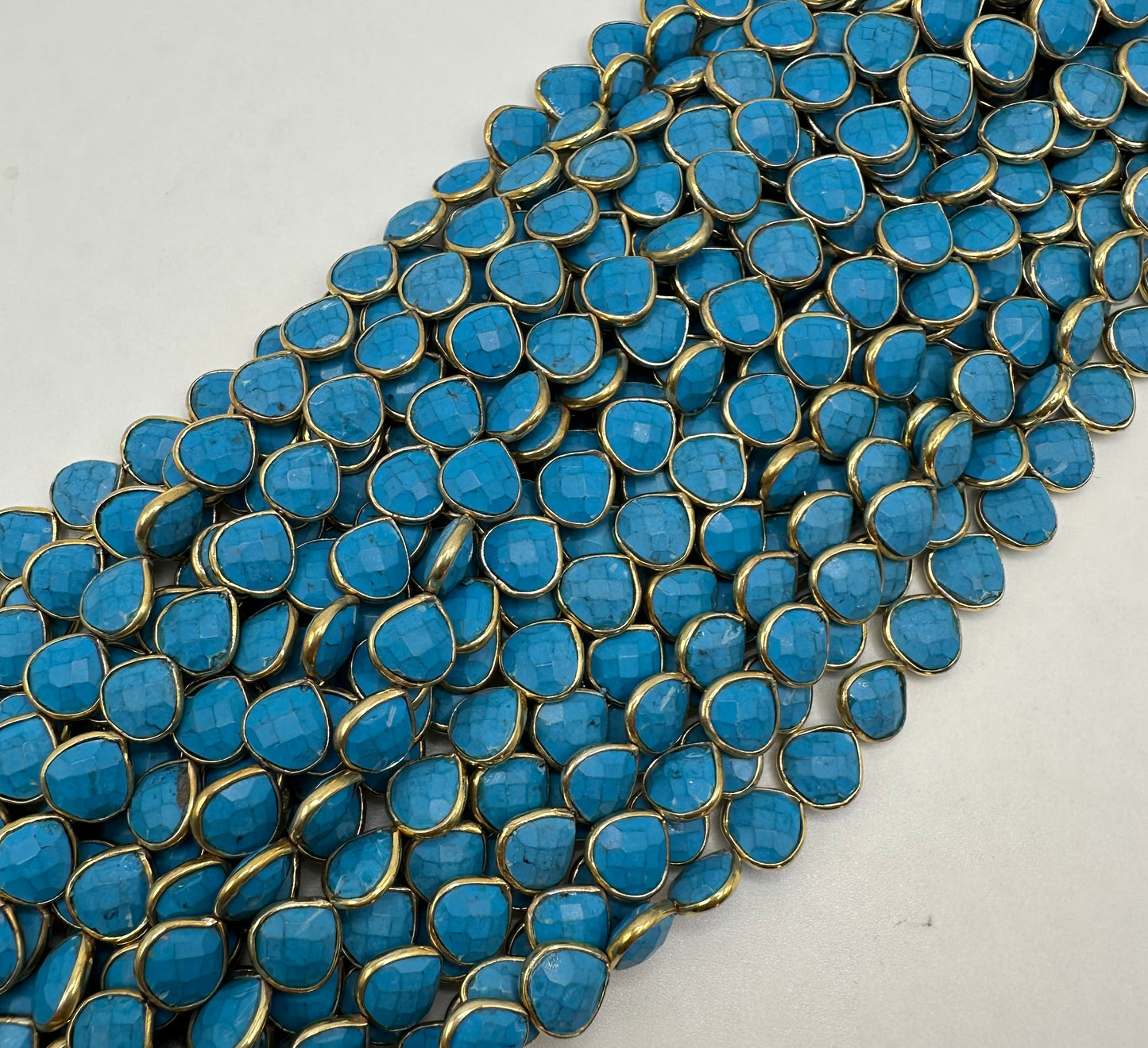 Turquoise facetted heart
