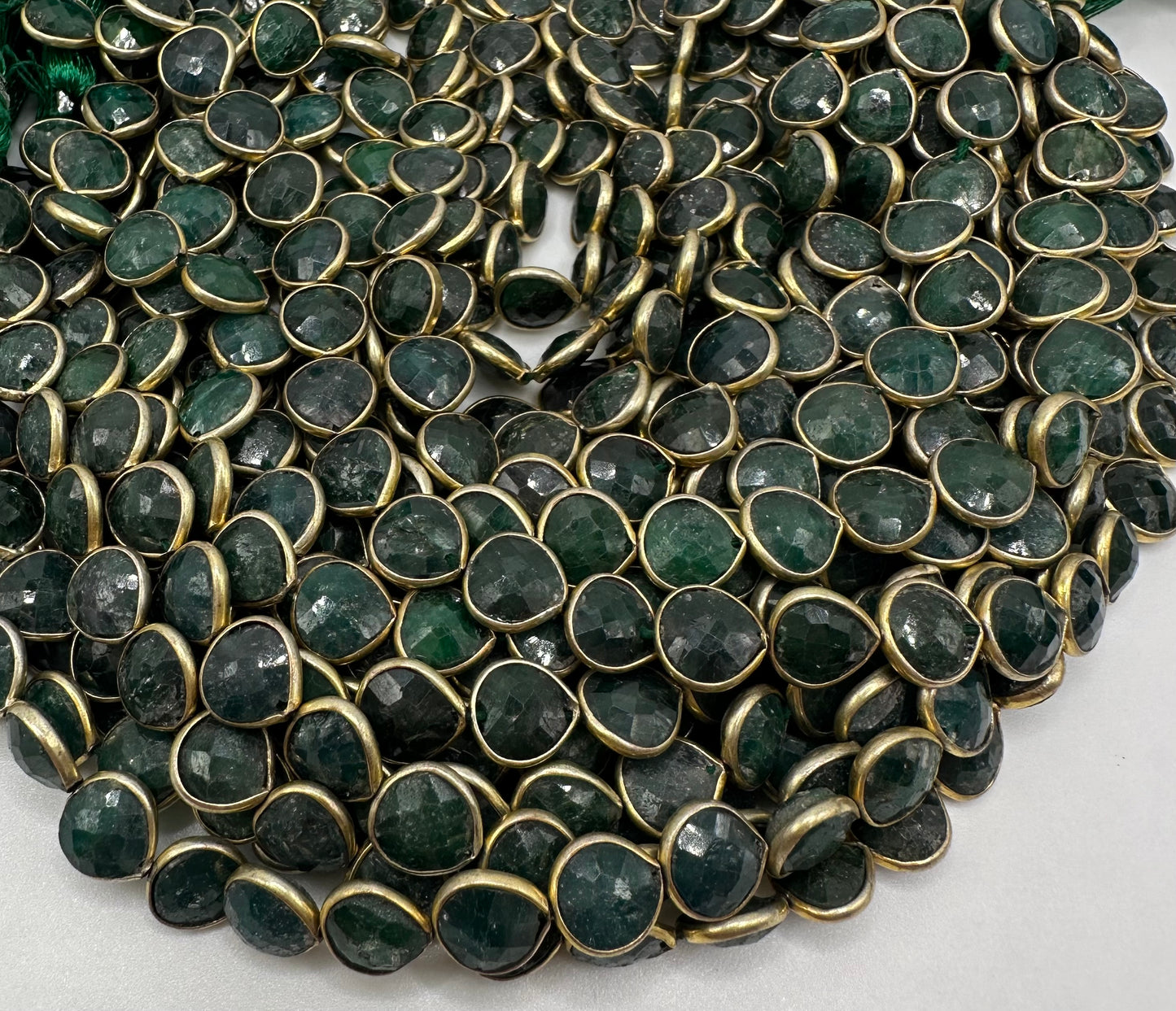 Emerald facetted heart