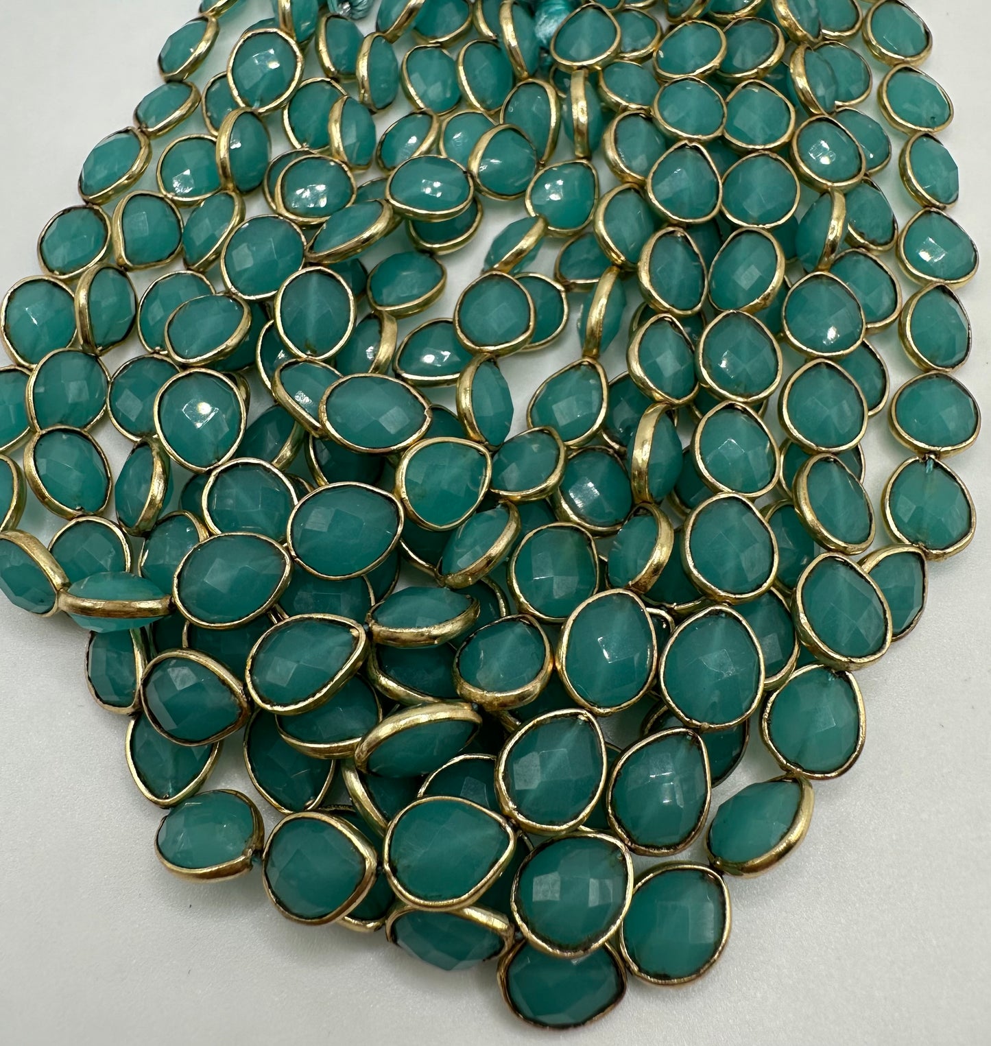 chalcedony faceted pear