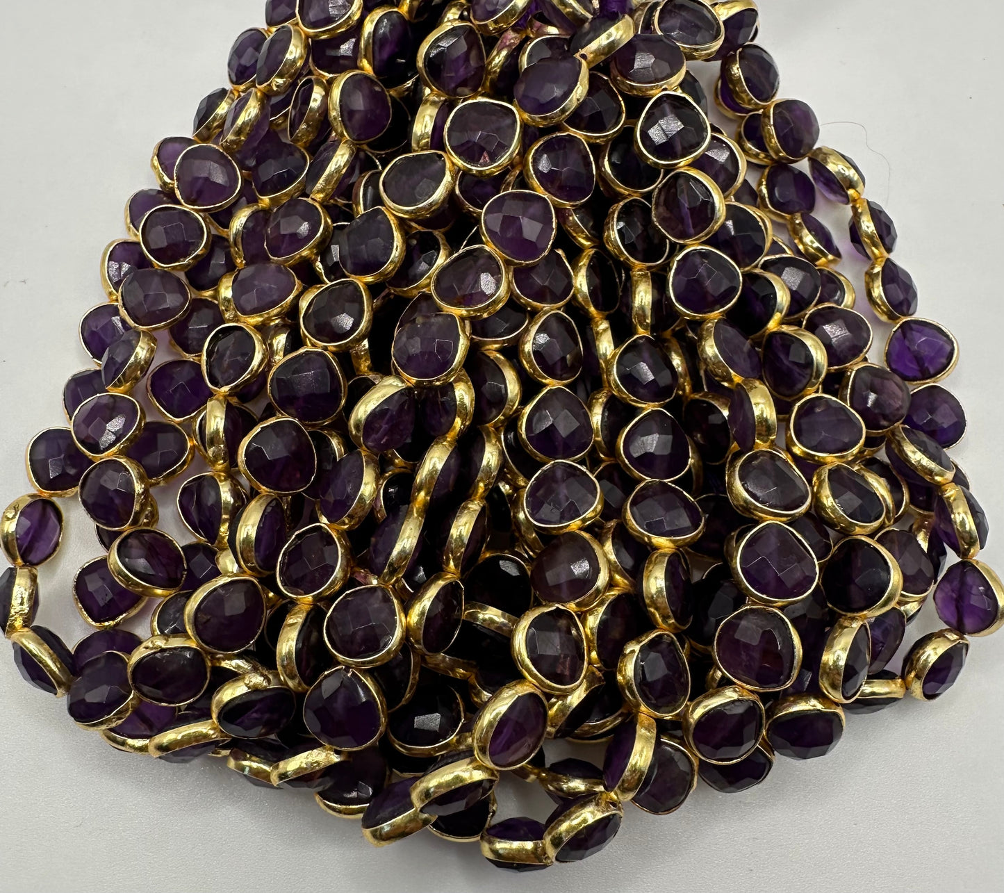 Amethyst facetted heart