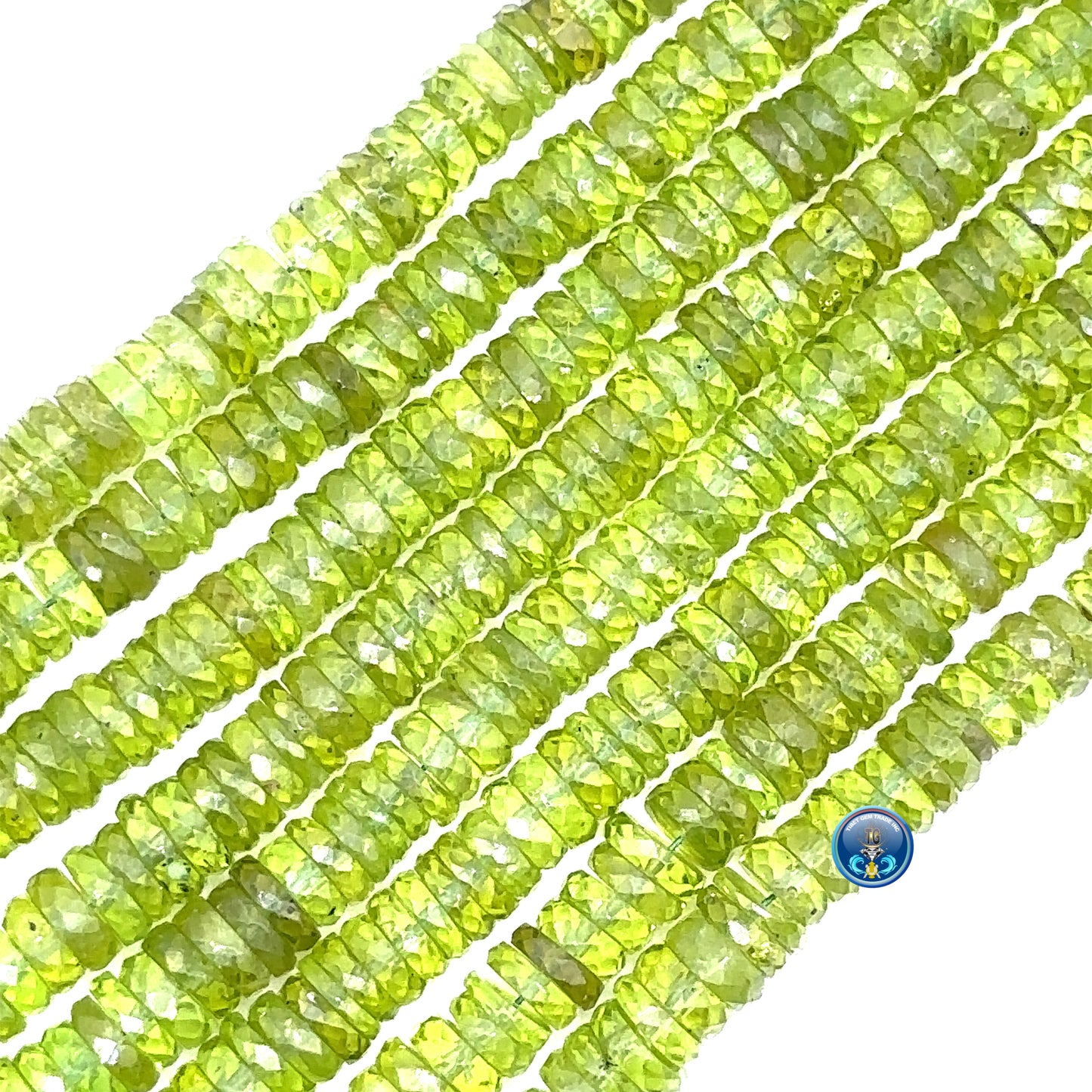 Peridot facetted Disc shape