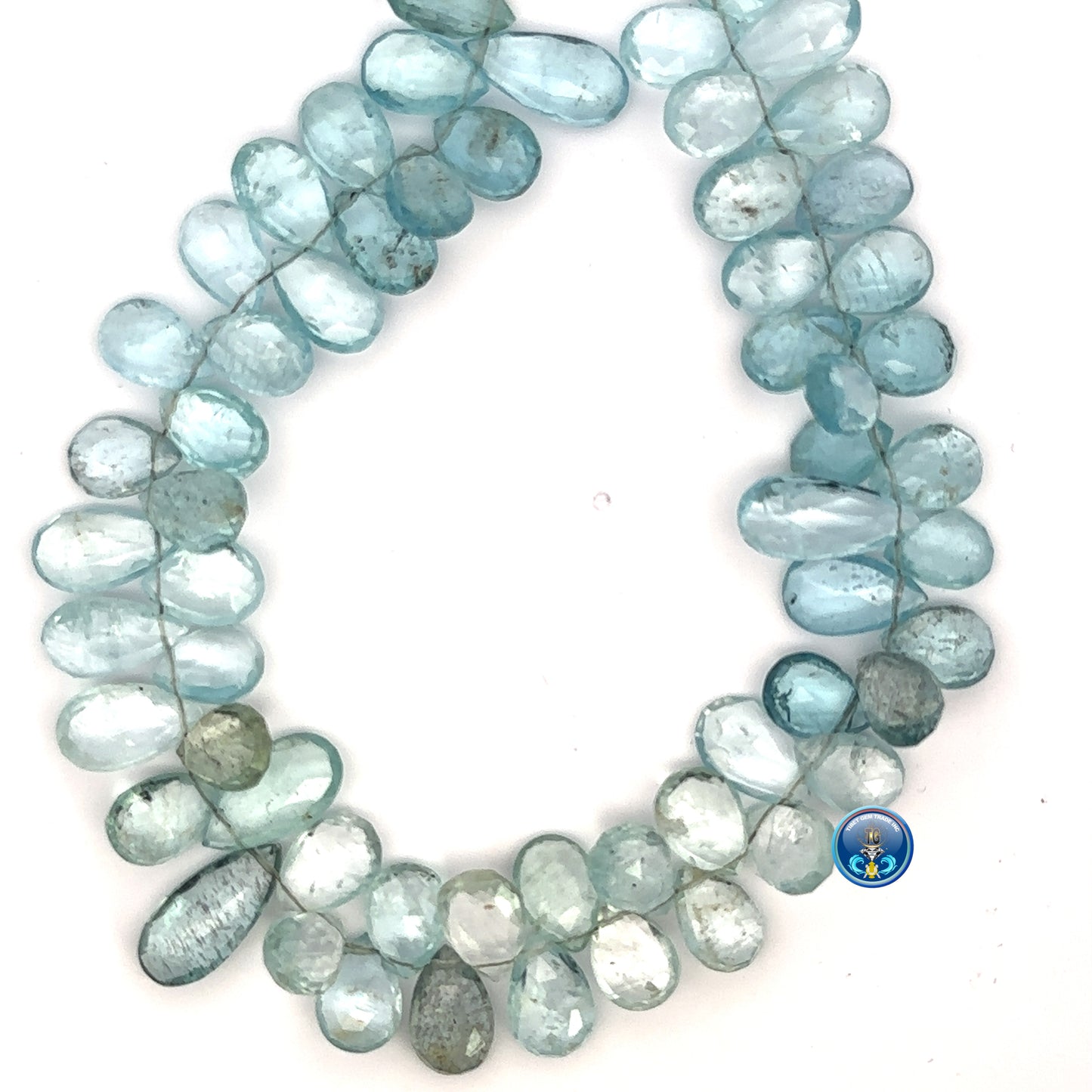 Aquamarine faceted pear