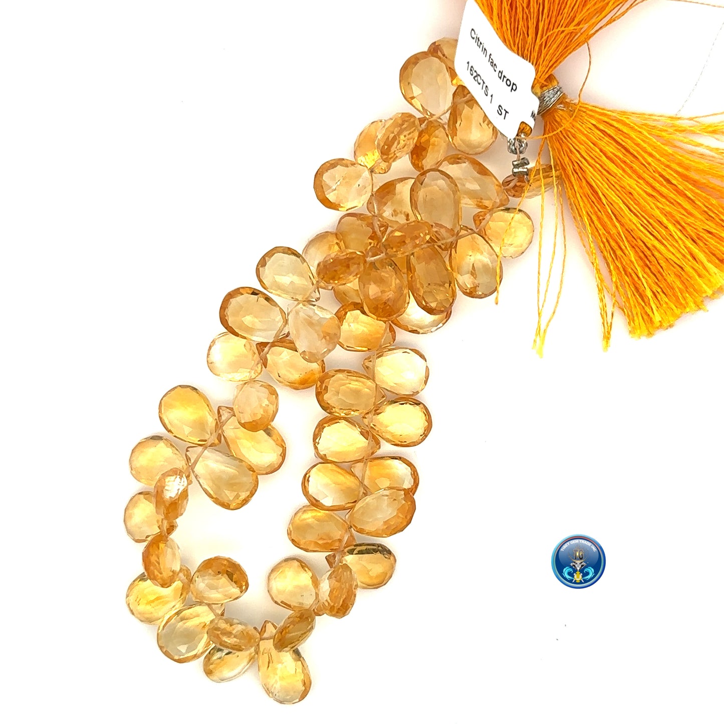 Citrine facetted Pear