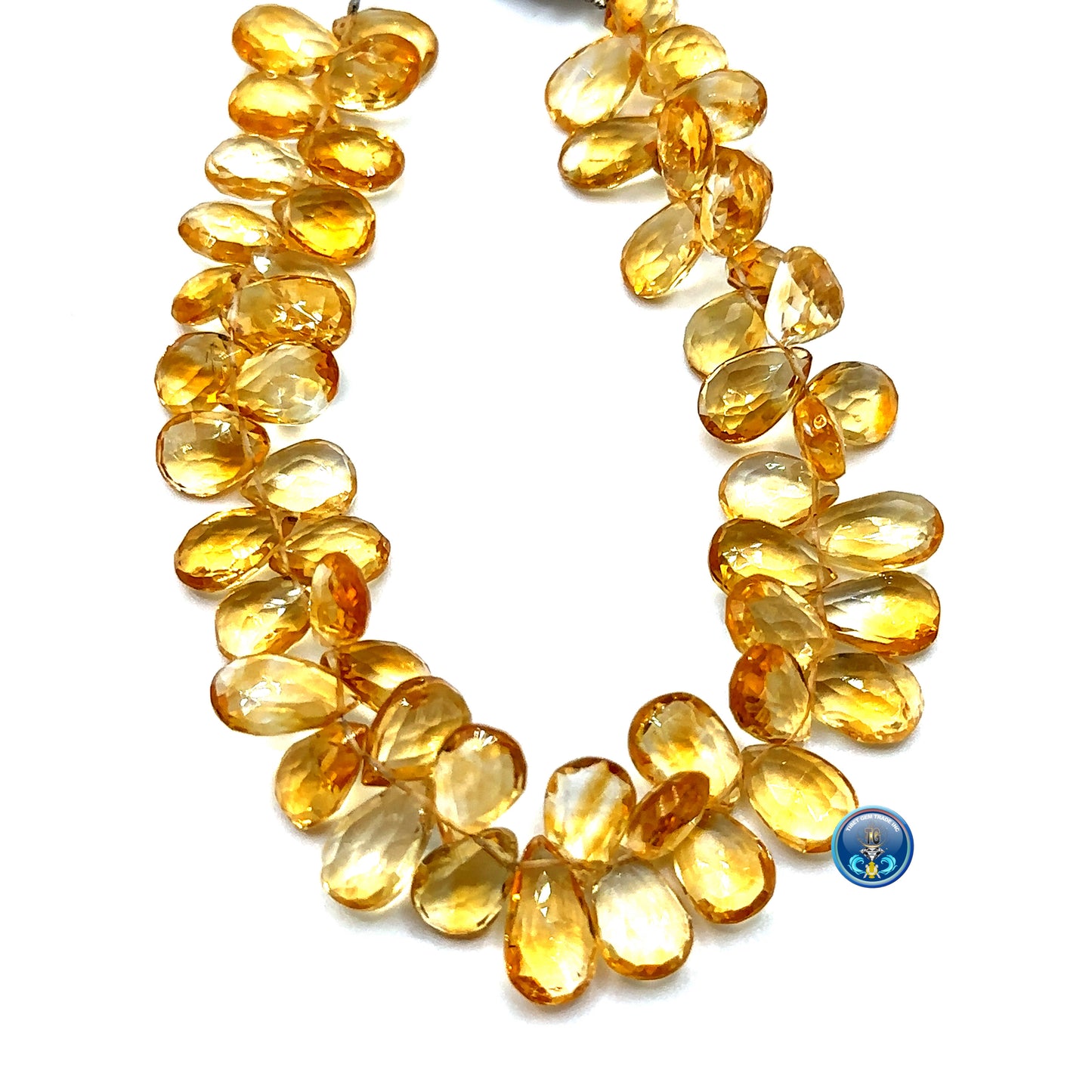Citrine facetted Pear