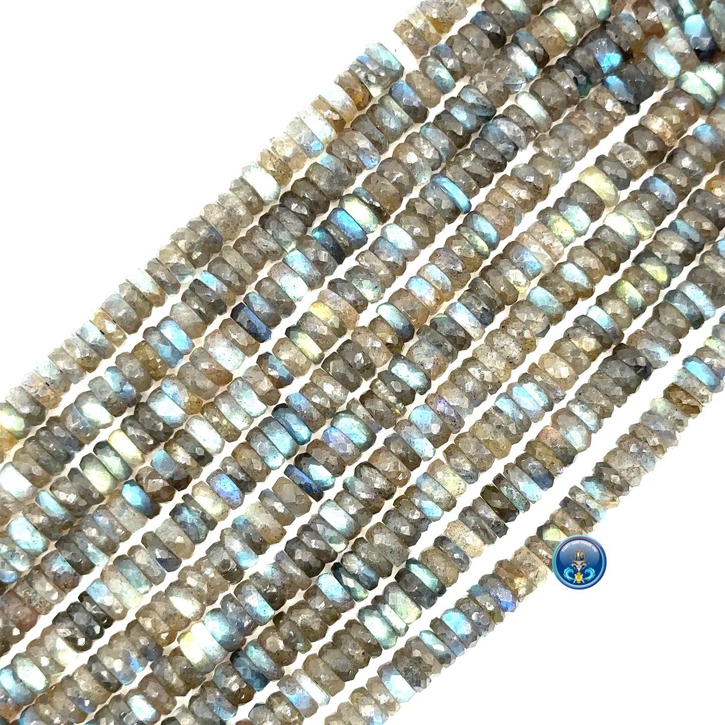 Labradorite Facetted Disc
