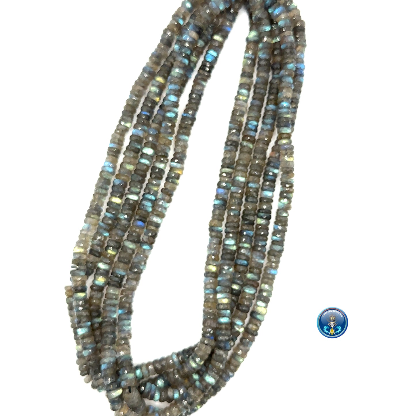 Labradorite Facetted Disc