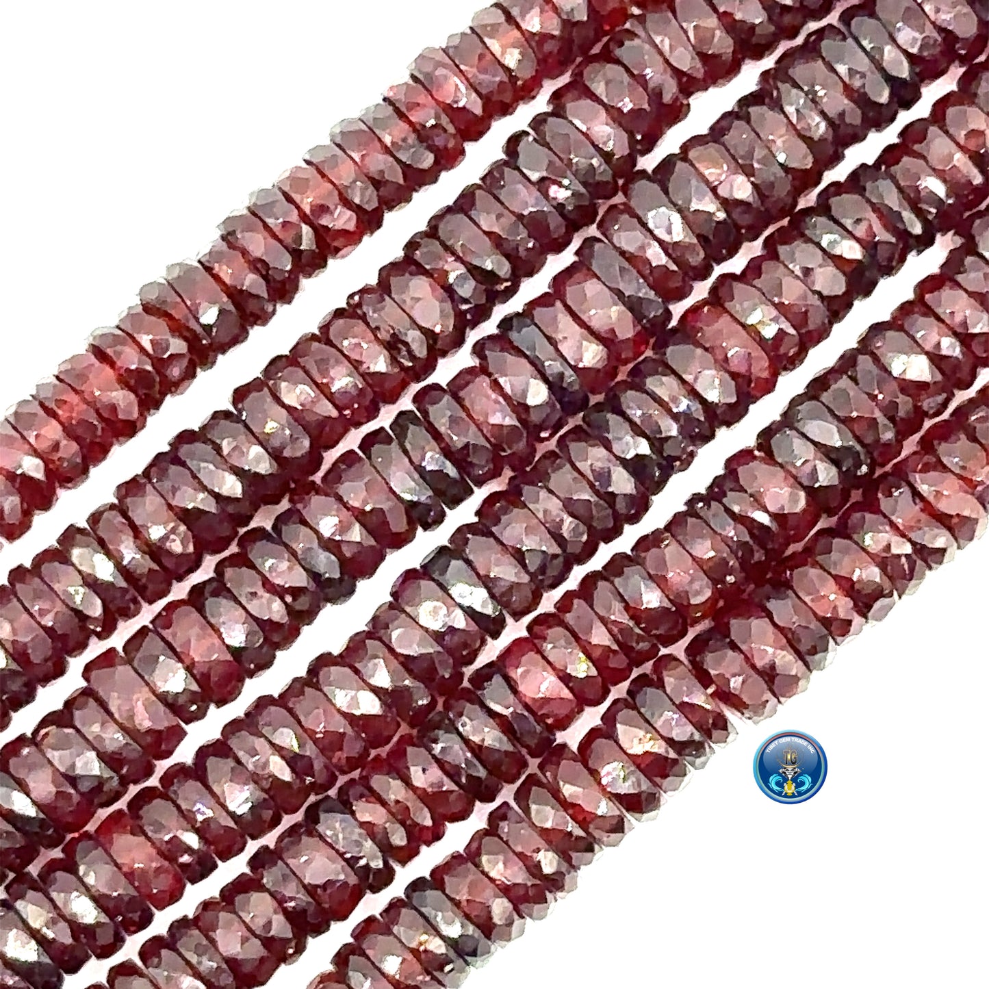 Garnet Facetted Disc