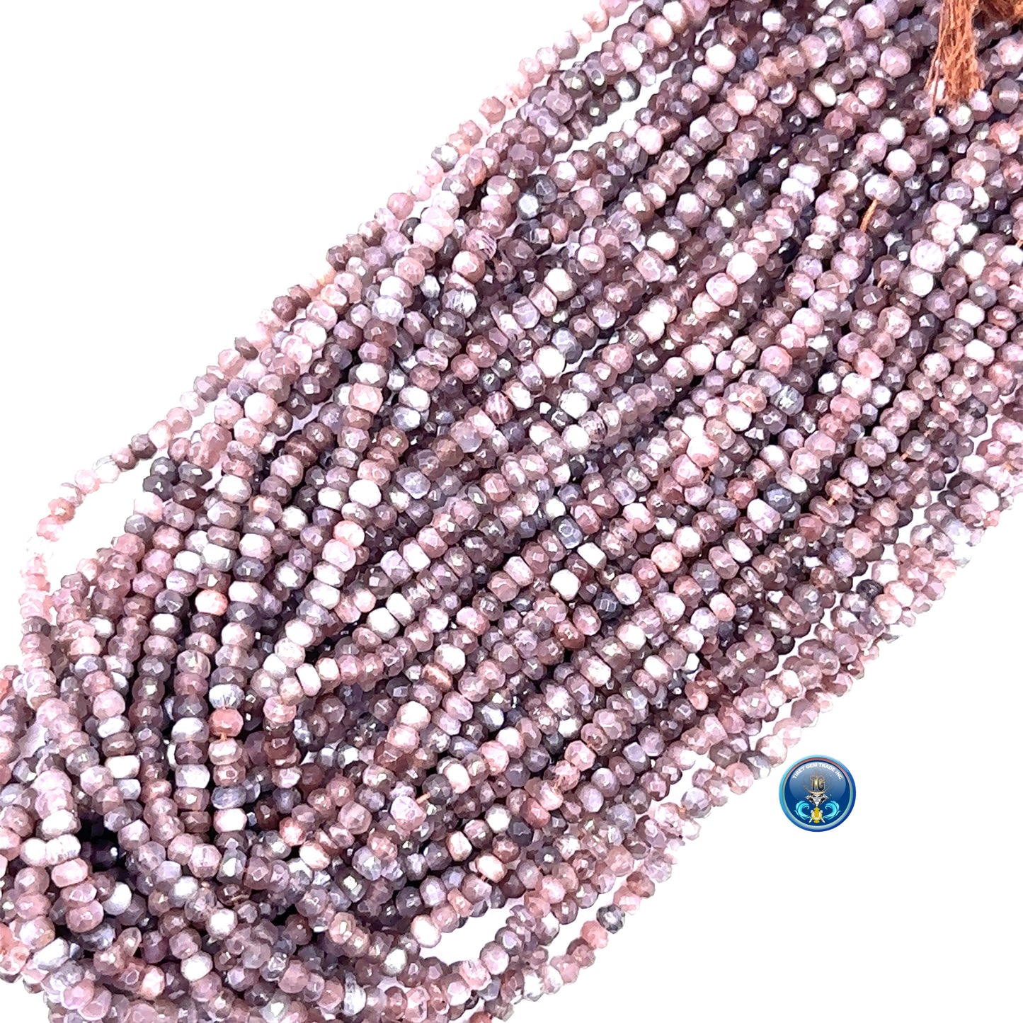chocolate Moonstone facetted roundel
