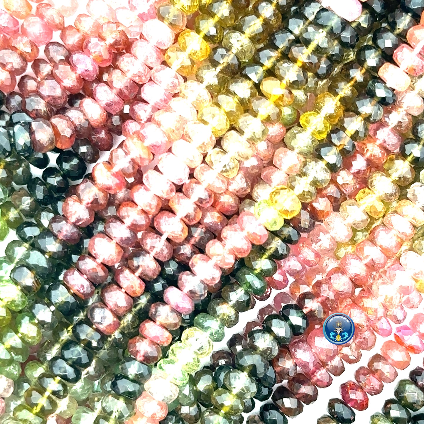 Tourmaline faceted roundel