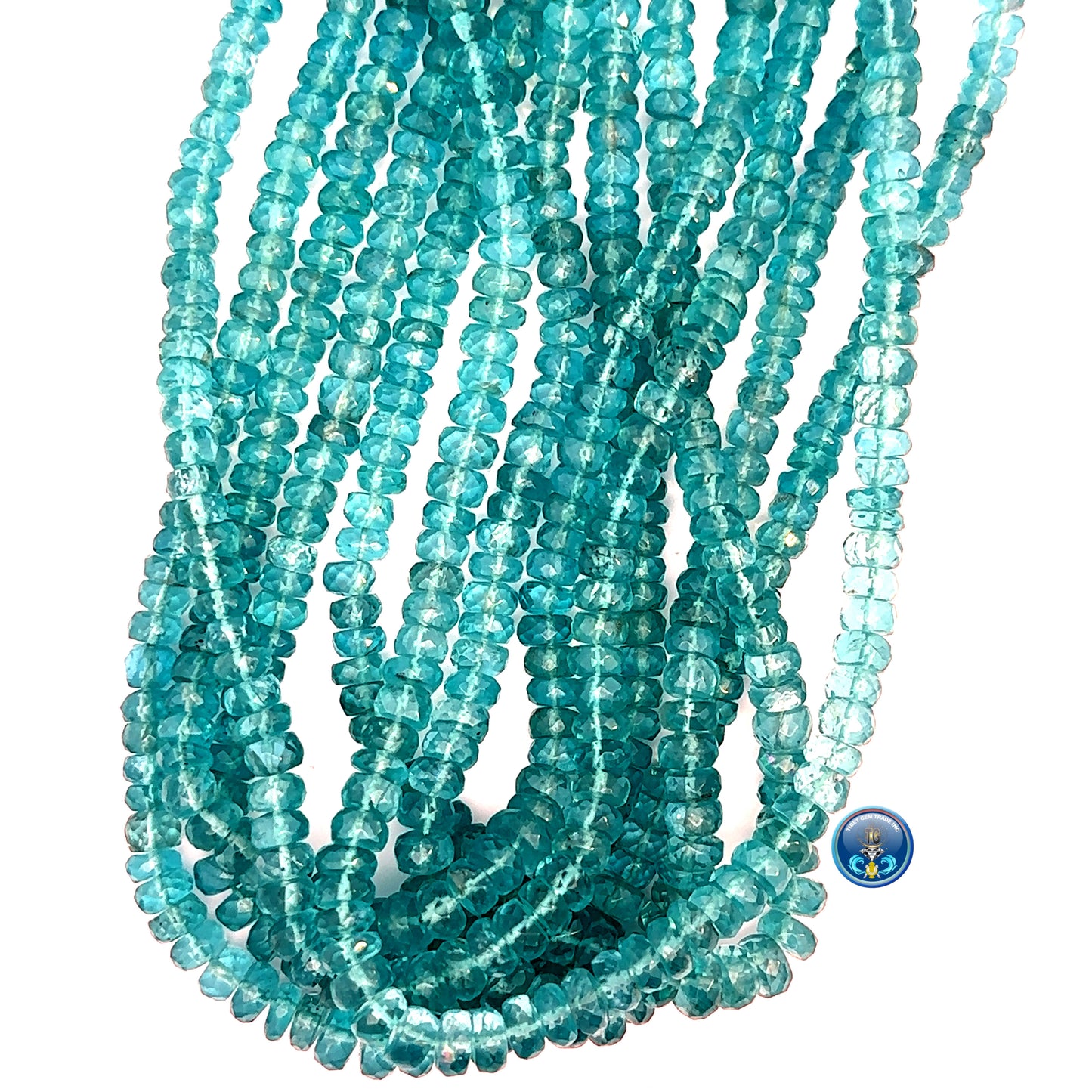 Apatite faceted roundel