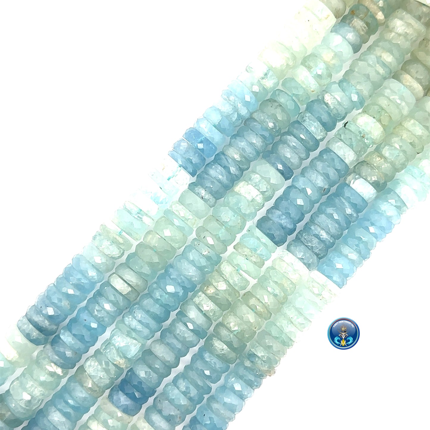 Aquamarine facetted tyer