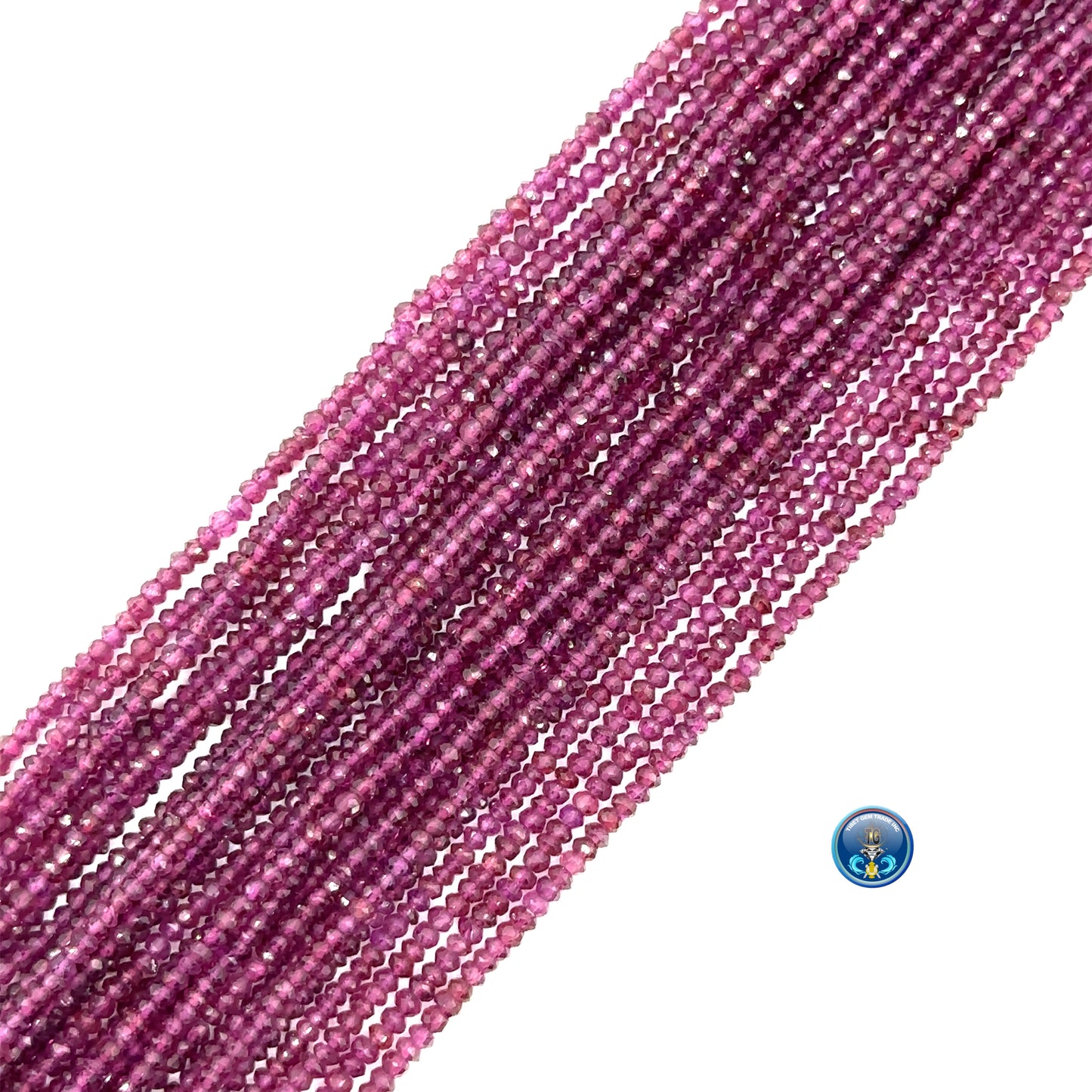 Rhodolite Garnet facetted roundel