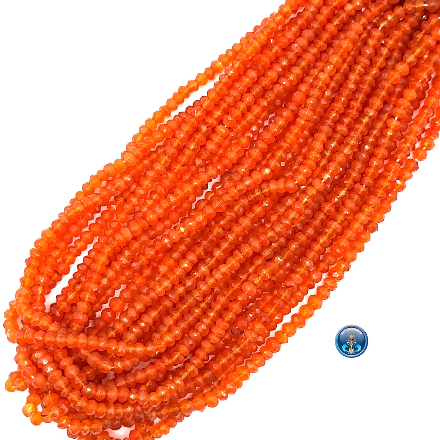Carnelian Facetted Roundel