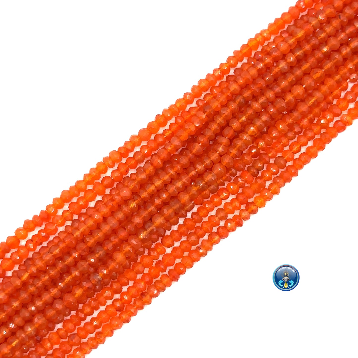 Carnelian Facetted Roundel