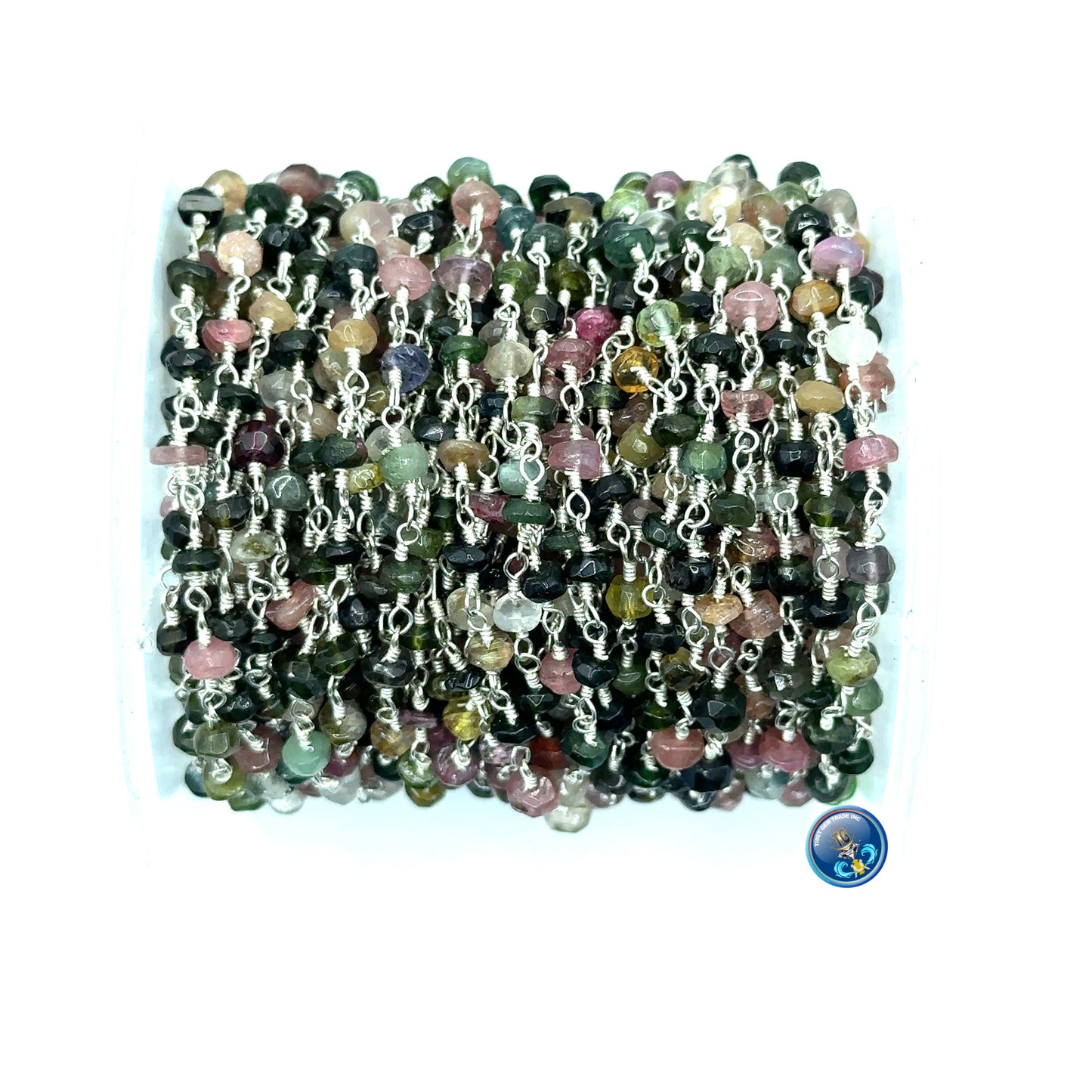Tourmaline facetted chain