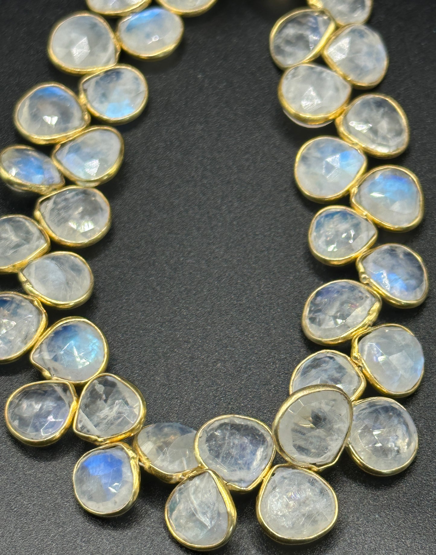Rainbow Moonstone facetted Heart
