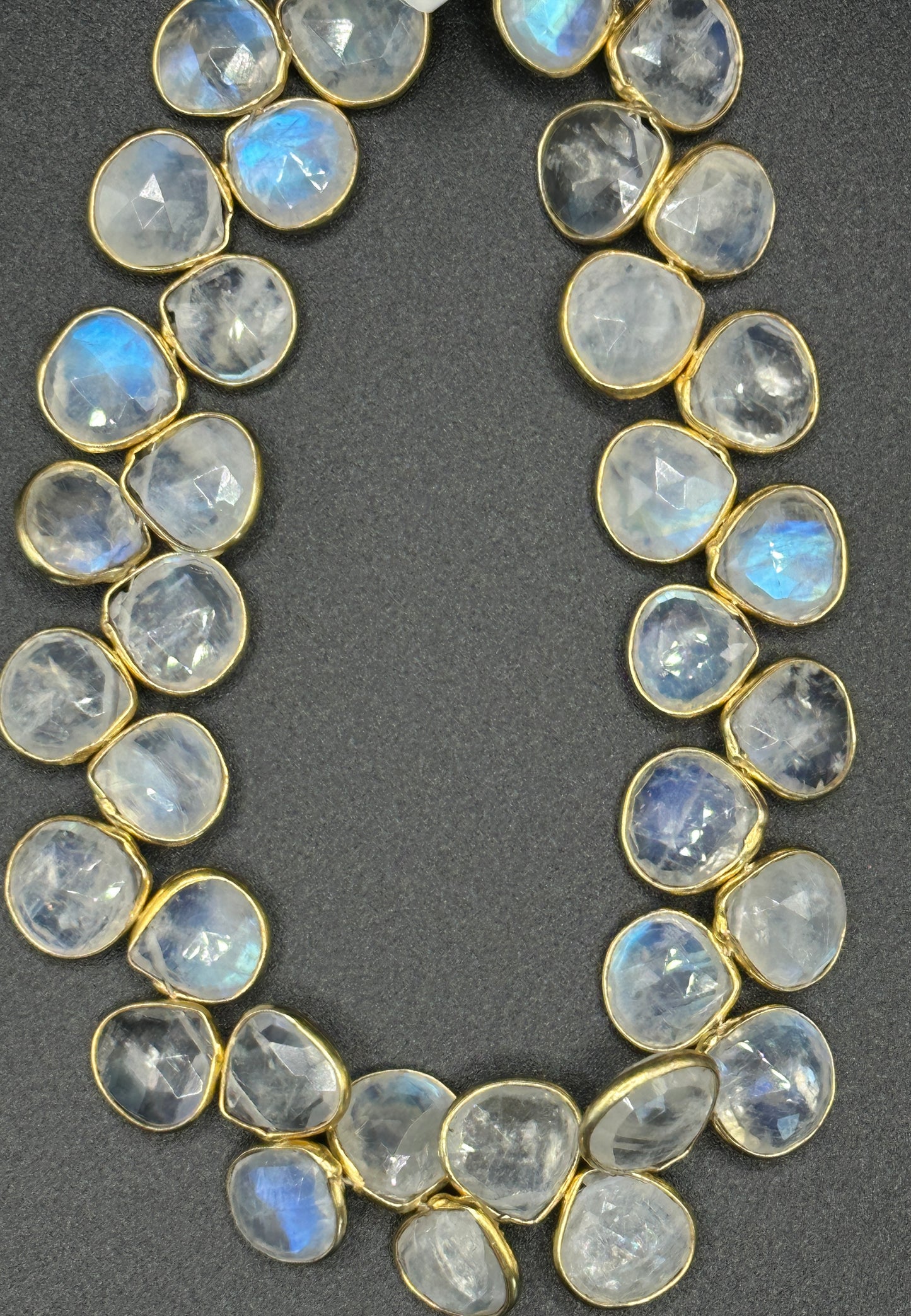 Rainbow Moonstone facetted Heart