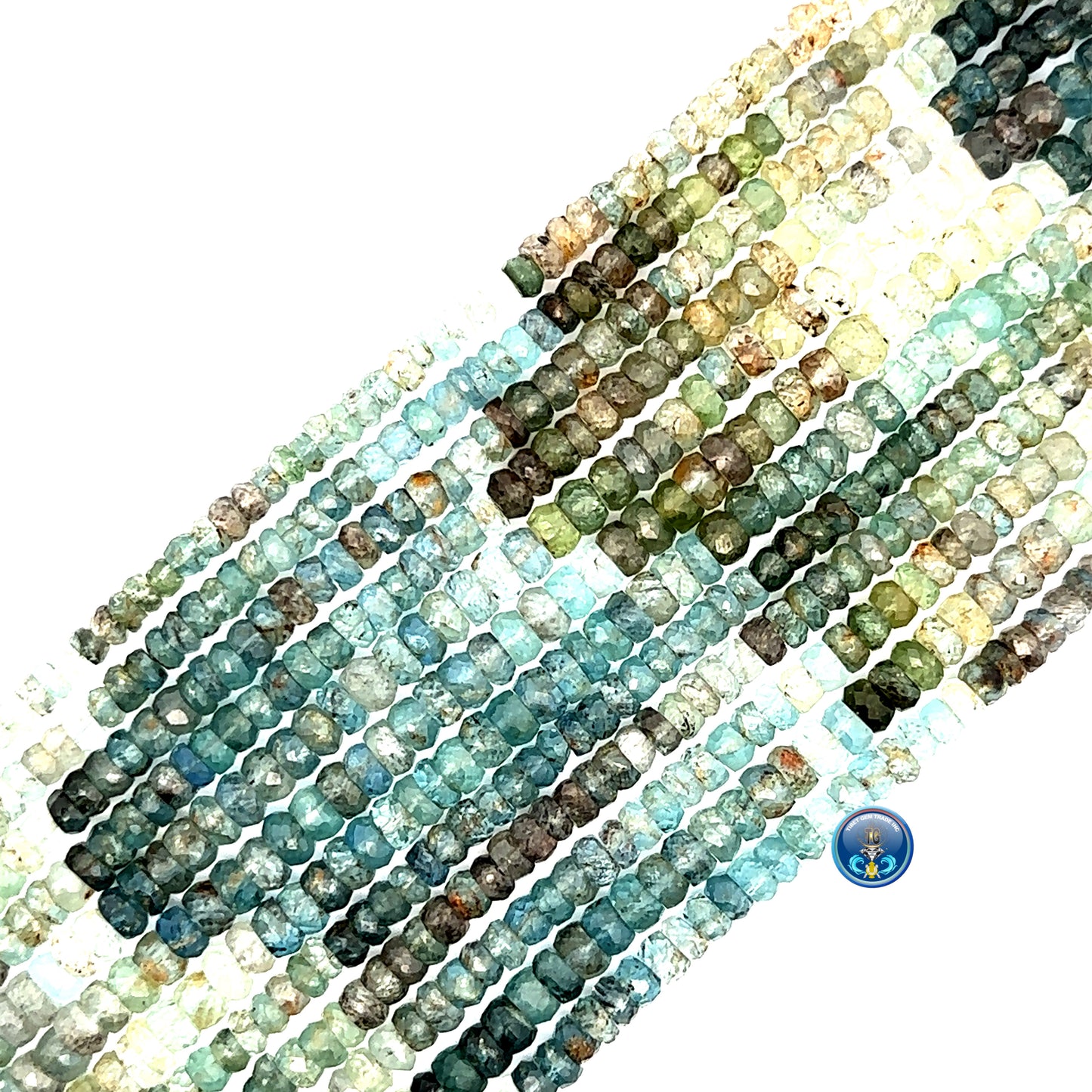 Moss aquamarine faceted round 4mm