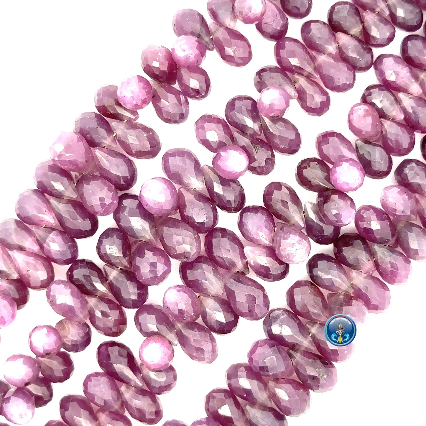Ruby faceted Teardrop