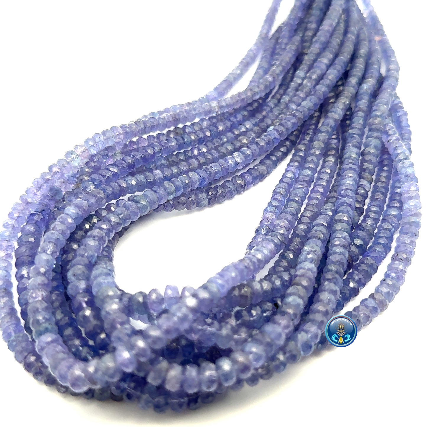 Tanzanite faceted roundel