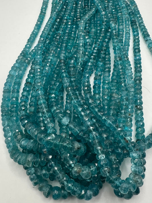 Apatite facetted roundel