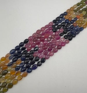 Multi sapphire plain oval