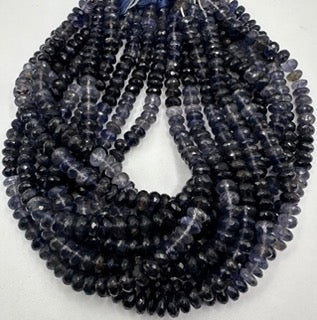 Iolite facetted roundel 8mm