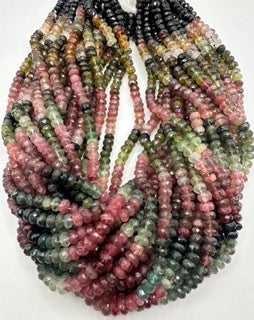 Tourmaline facetted roundel