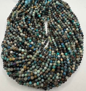 chrysocolla  facetted round
