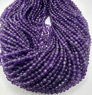 Amethyst facetted round