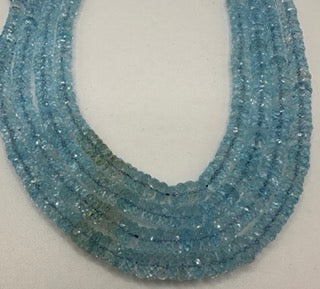 Blue topaz facetted roundel