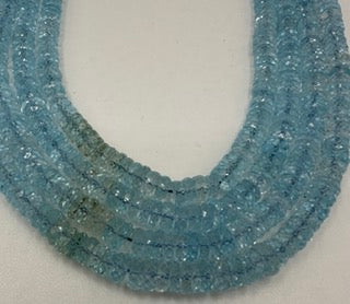 Blue topaz facetted roundel