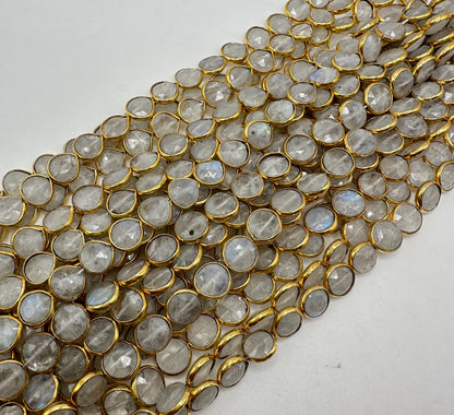 Rainbow moonstone faceted heart