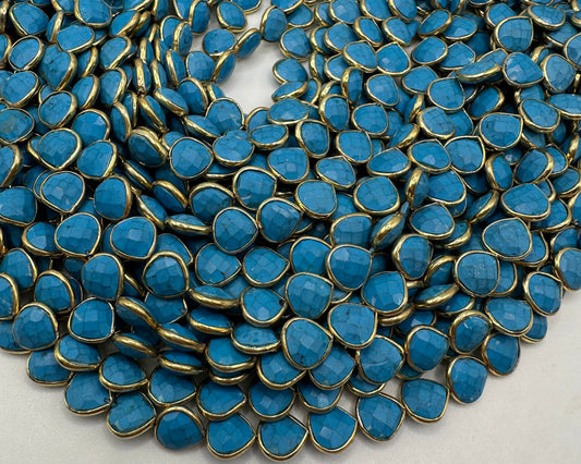 Turquoise facetted heart