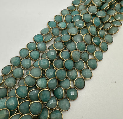 Amazonite facettes heart