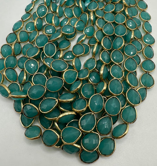 chalcedony faceted pear