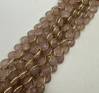 Ross quartz facetted pear