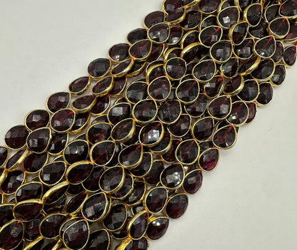 Garnet facetted pear