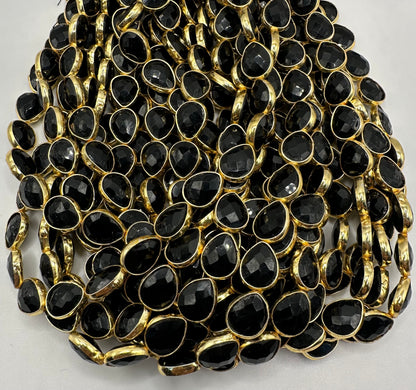 Black spinel pear bezel