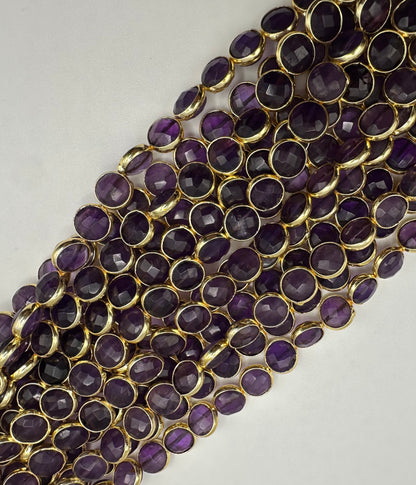 Amethyst  coin bezel