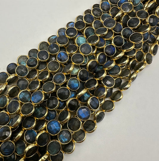 labradorite coin bezel