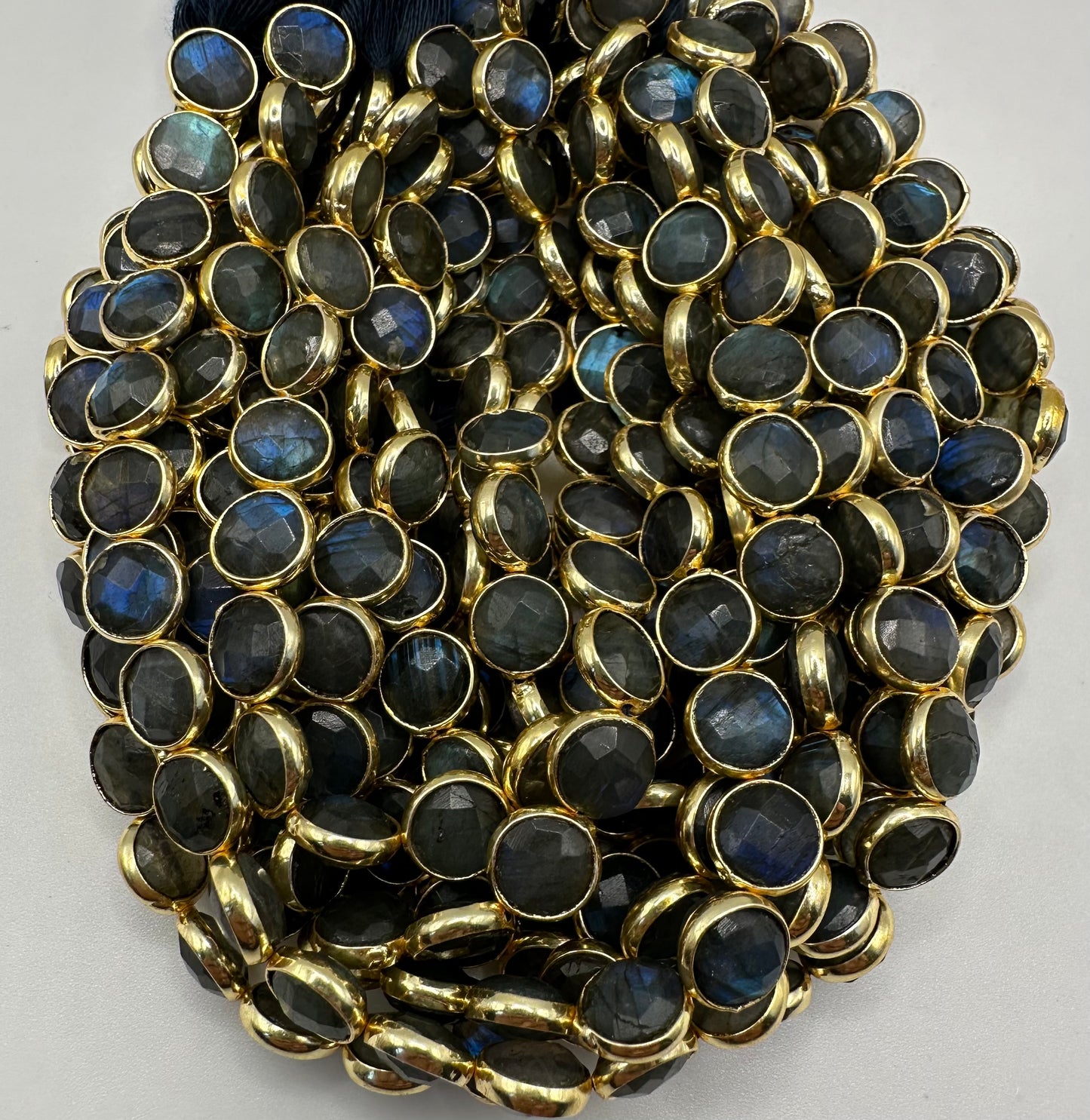 labradorite coin bezel