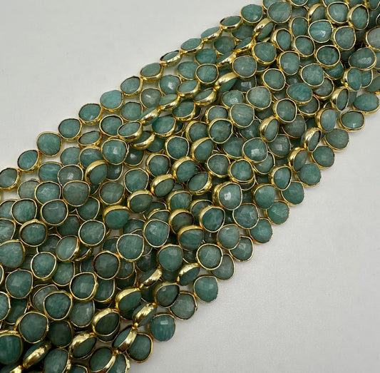 Amazonite heart bezel