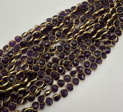Amethyst facetted heart
